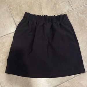 J CREW Women’s Skirt Cinched Waist Black Mini Size 2